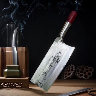 李麻子手工锻打夹钢菜刀VG10厨师专业夹钢切片切肉锋利正品厨刀
