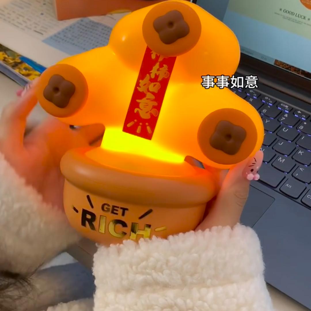 摇钱树小夜灯拍拍灯创意装饰