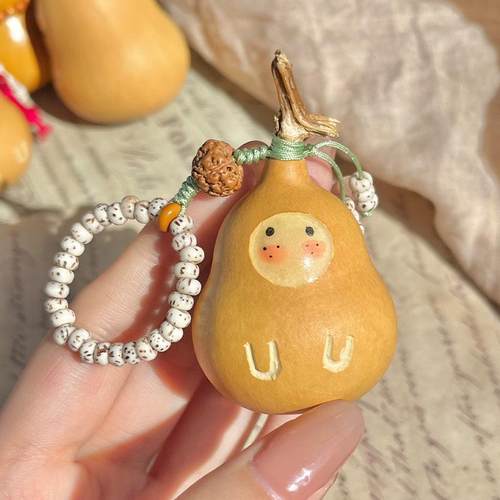 '一个小葫芦'天然葫芦手捻文玩小葫芦挂件饰品钥匙扣挂件可爱包挂