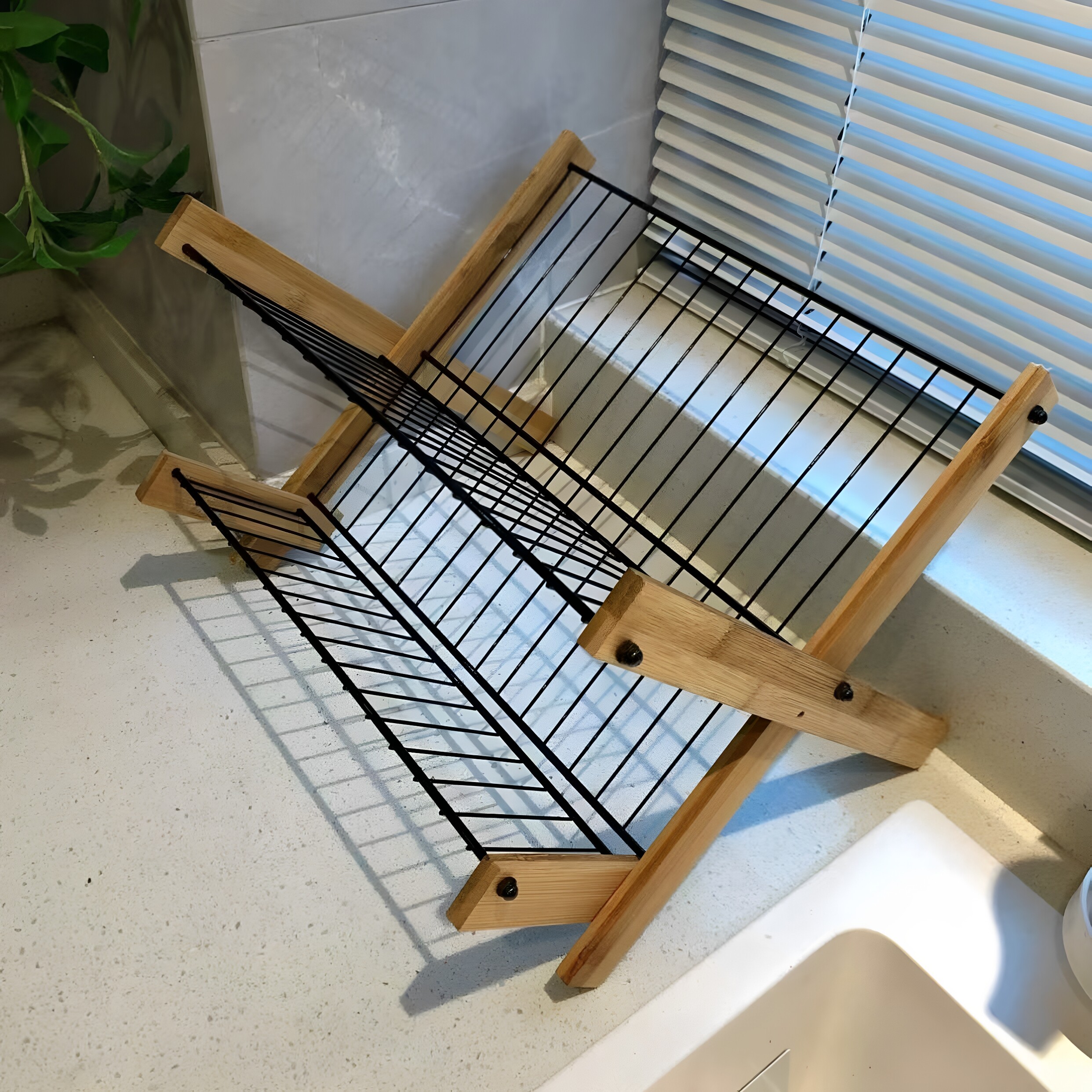 木质碗架厨房沥水架台面餐具收纳置物架碗盘架多功能厨房置物架图片