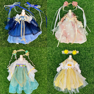 娃衣配件/17厘米洋娃娃衣服古风换装8分bjd12分gsc娃衣连衣裙