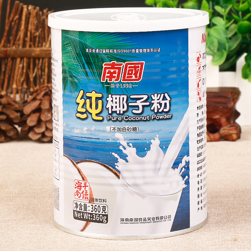正宗南国纯椰子粉360g*2罐海南特产无添加蔗糖椰汁粉奶茶店椰奶粉|ruв категории кофе/хлопья/напиток, натуральный порошок питание - от Buy2taobao.com для оказания профессиональной услуги покупки агента Taobao