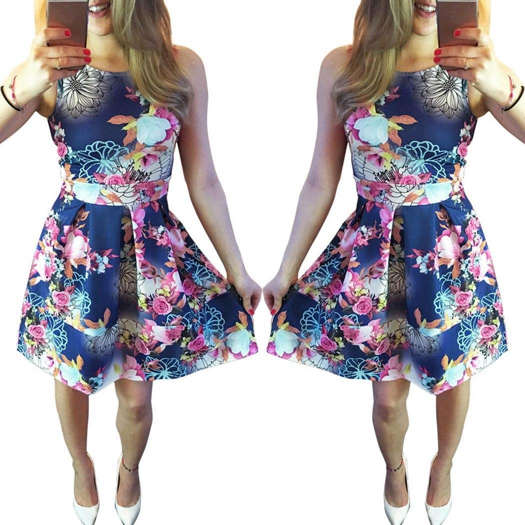 coop Neck Sleeveless Floral Printed Slim Waist Ruched Dress|ruв категории электронный словарь/электрический бумажных книг/канцелярские принадлежности, ручки/пишущий инструмент, пузырь ручка - от Buy2taobao.com для оказания профессиональной услуги покупки агента Taobao