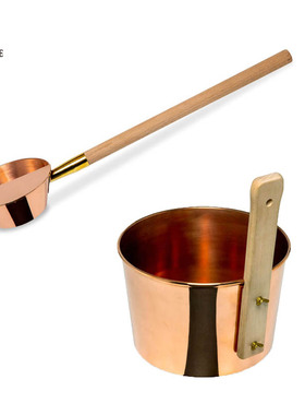 Fireside 户外铜勺铜桶浇水长柄铜勺露营野营花园水桶水瓢勺子