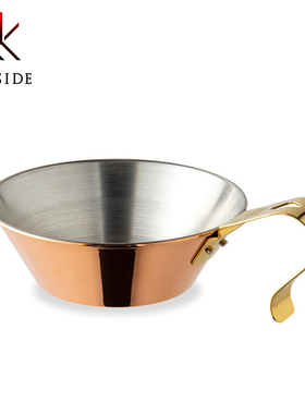 Fireside铜塞拉杯碗户外野餐铜碗营地便携餐具汤碗咖啡水杯铜碗