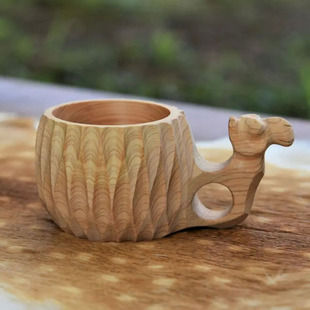 MOUNTAIN 日本OLD 骆驼杯老山somabito联名款 户外露营骆驼木水杯