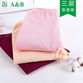 T866 精梳棉三层普通厚中老年女秋裤 A＆Bab内衣保暖裤 女士棉裤