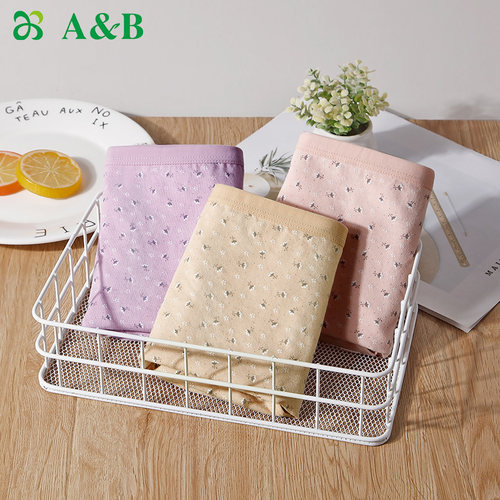 短裤中高腰弹力棉女士A＆B抗菌