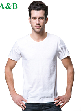 AB内衣T恤男夏季纯棉圆领男T恤基础短袖休闲宽松汗衫S708