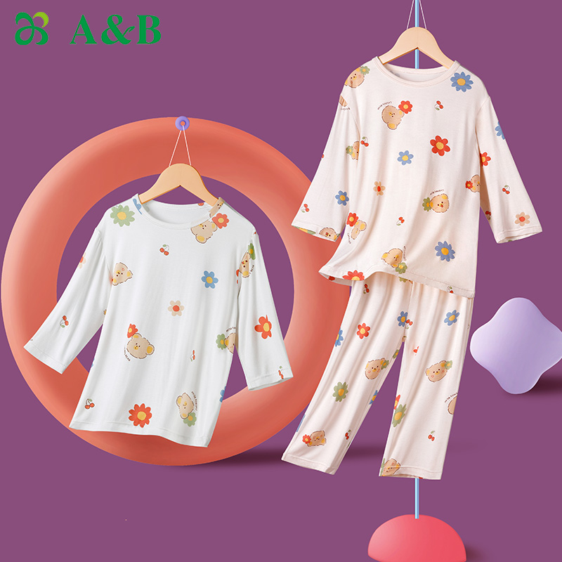 套装空调服睡衣套装七分袖A&B