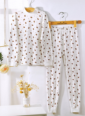 AB内衣男童女童保暖套装纯棉半高领宝宝儿童秋衣秋裤Q501/Q502