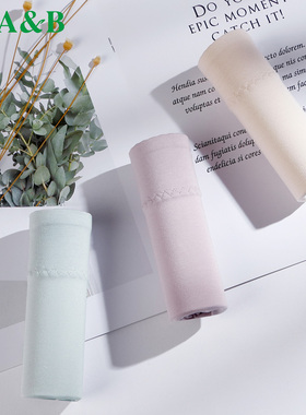 A＆Bab内衣【2条装】女平脚内裤弹力纯棉裆中腰女士平角短裤D835