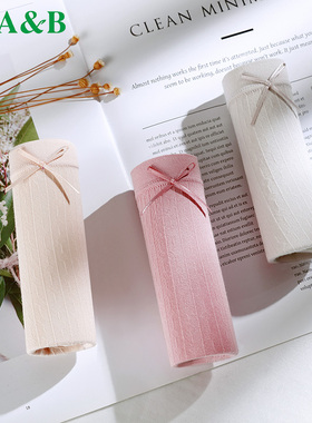 ab内裤莫代尔提花抗菌女士平脚裤弹力舒适无痕中腰女生短裤AB20