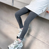 女孩裤 女童打底裤 长裤 外穿深色儿童秋装 子秋 纯棉秋冬加绒加厚修身