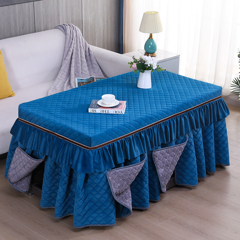 六面开叉2026新款泡芙绒冬天长方形夹棉加绒加厚取暖电取暖炉罩套,居家布艺,烤火罩,淘宝优惠券,粉丝福利购,淘宝优惠卷