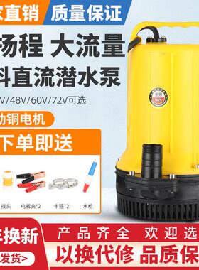 澜予12V24V48V60V72V直流潜水泵电瓶车电动车抽海水耐腐蚀