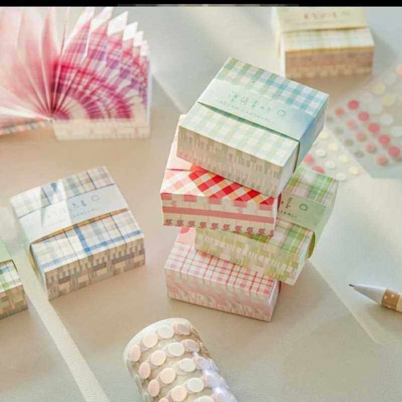 jk便利贴格子儿童女生可以撕jk便签纸小清新网格少女心学生用n次