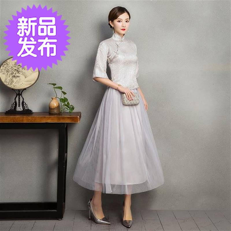 伴娘服中式仙气g质中国风姐妹团伴娘女复古民国风旗袍两件套|msdalam kategori Butik wanita / wanita, perkahwinan/Cheongsam/pakaian, pakaian/malam - dari Buy2taobao.com untuk memberikan perkhidmatan ejen Taobao profesional membeli