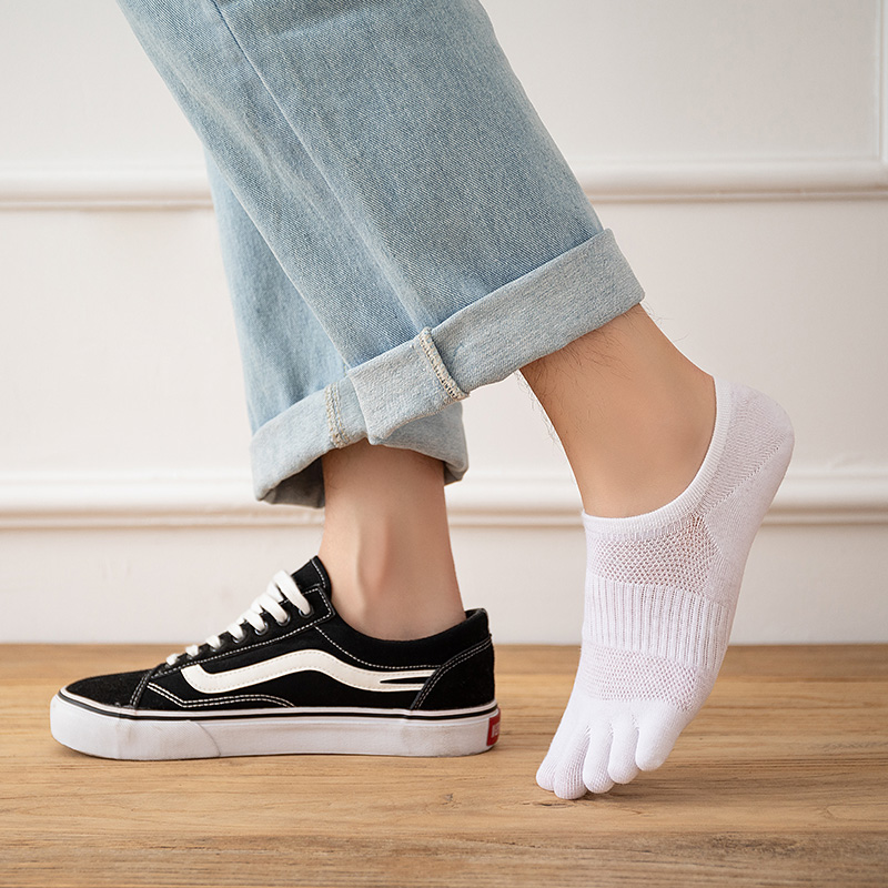 袜子男五指秋季薄款分趾浅口船袜