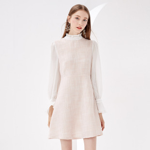 春秋名媛小香风长袖 A字短裙 连衣裙高级感轻奢优雅修身