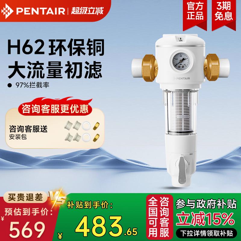 滨特尔前置过滤器大流量全屋自来水家用正反冲洗净水器B140