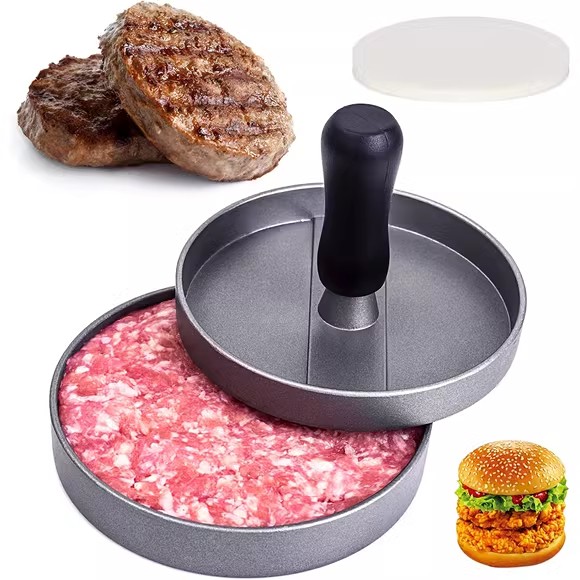 厨房圆形压米饭汉堡压肉器肉饼制作器带手柄汉堡包牛肉馅饼模具