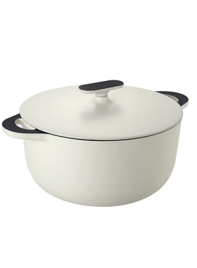 德世朗极光系列珐琅深炖锅 DFS-T868 乳白色 24cm