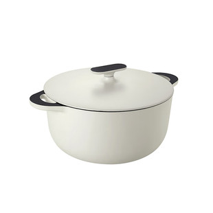 德世朗极光系列珐琅深炖锅 DFS-T868 乳白色 24cm
