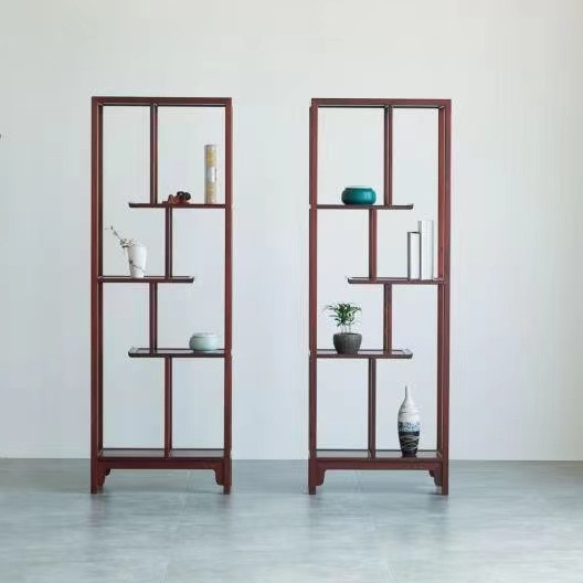 赞比亚血檀博古架实木明清红木多宝阁家具茶叶茶室展示加柜置物架