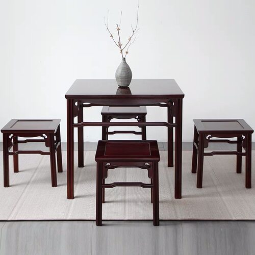 赞比亚多功能红木棋牌桌明式家具