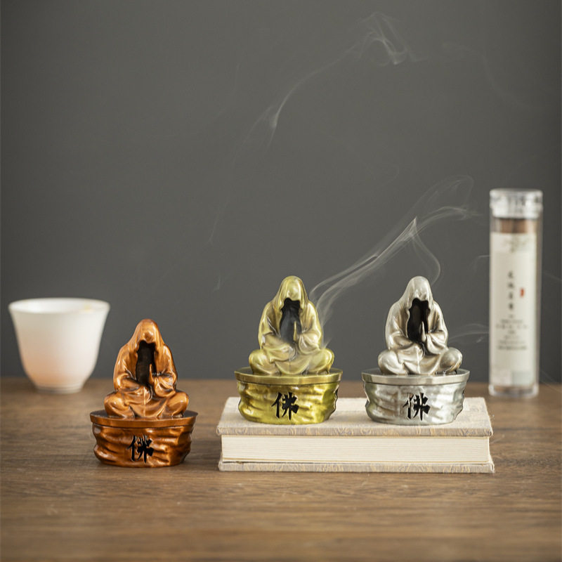 无相佛合金香炉小祥云无粘粉沉香檀家卧室持久留香桂花香薰熏香