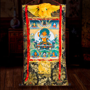 裱西藏唐卡装 文殊菩萨唐卡挂画刺绣装 饰挂画文殊菩萨唐卡佛像1.5m