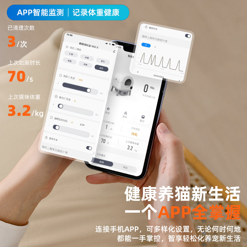 75L新款智能猫砂盆全封闭防外溅