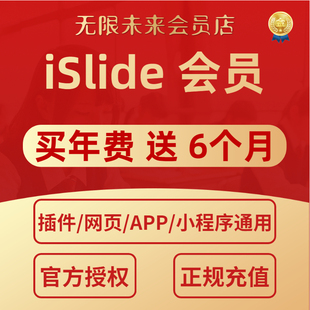 [官方正版]islide会员兑换码AIPPT插件永久终身VIP一天模板制作
