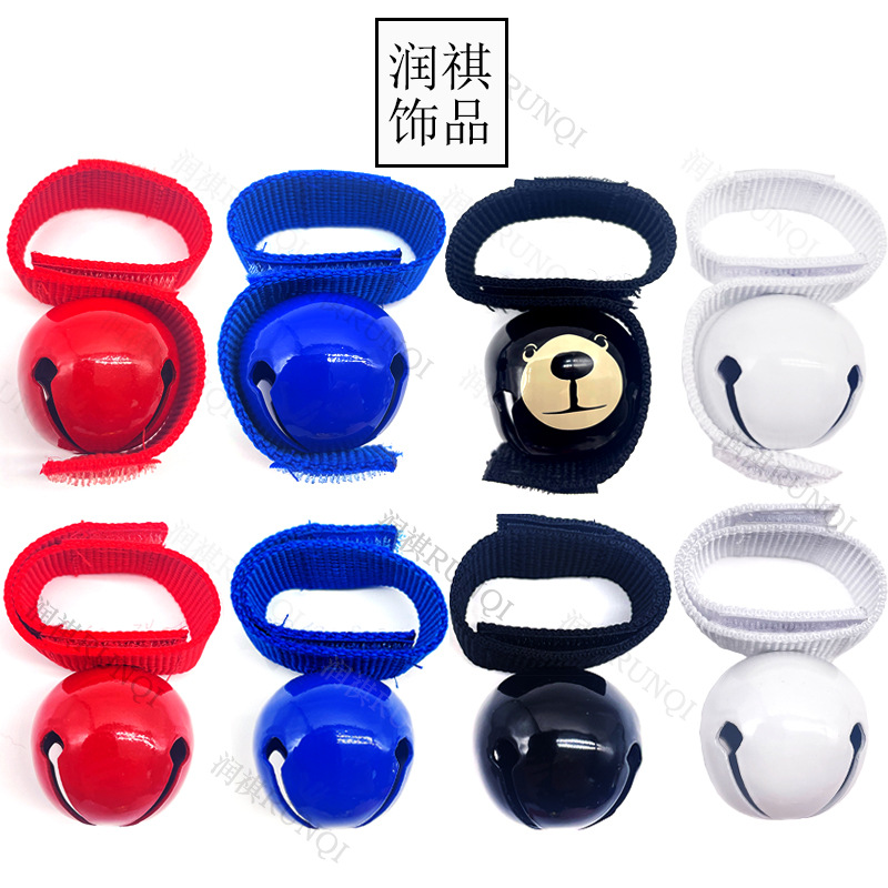 日本防熊铃铛户外爬山露营消音防走失铃铛魔术贴织带响铃可印logo