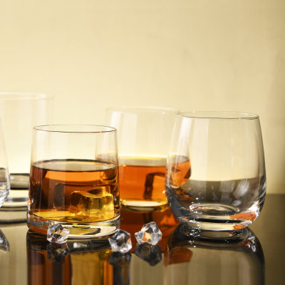 透明水晶玻璃威士忌杯洋酒杯子酒吧KV啤酒杯高颜值水杯