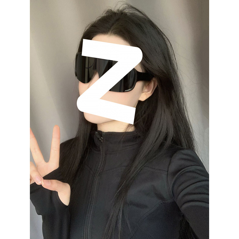 防风骑行眼镜个性连体大框墨镜女防晒太阳镜男大脸显瘦滑雪护目镜