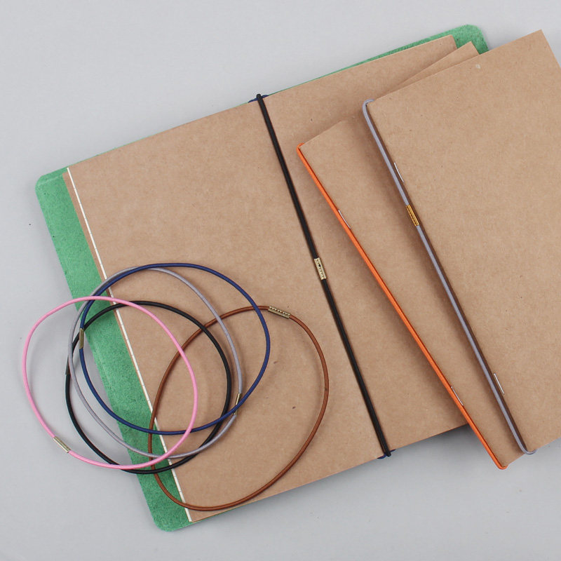 日式TN旅行笔记本子配件进口橡皮筋 金属扣松紧带绳 DIY小清新手帐日记笔记本配饰可拉伸松紧绳子