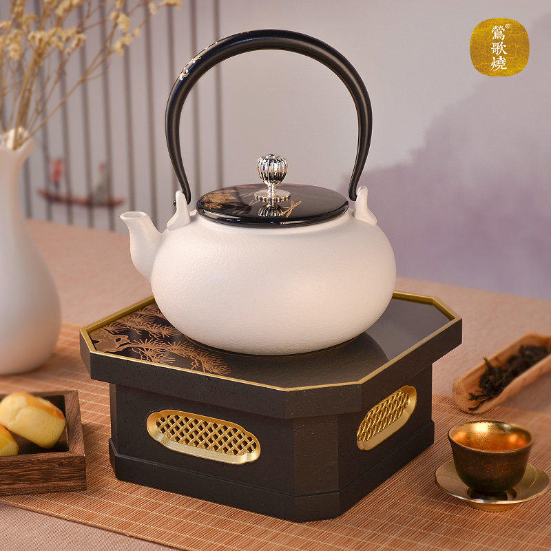 莺歌烧 新品中式新四方八角电陶炉静音 家用红外遥控器烧水煮茶器