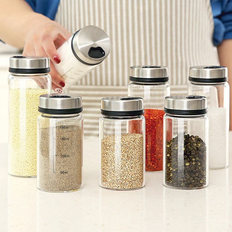 玻璃调味瓶撒料瓶烧烤调味料罐子家用食盐调味罐套装有孔盖撒料瓶,厨房/烹饪用具,调味瓶罐/调料研磨器,淘宝优惠券,粉丝福利购,淘宝优惠卷