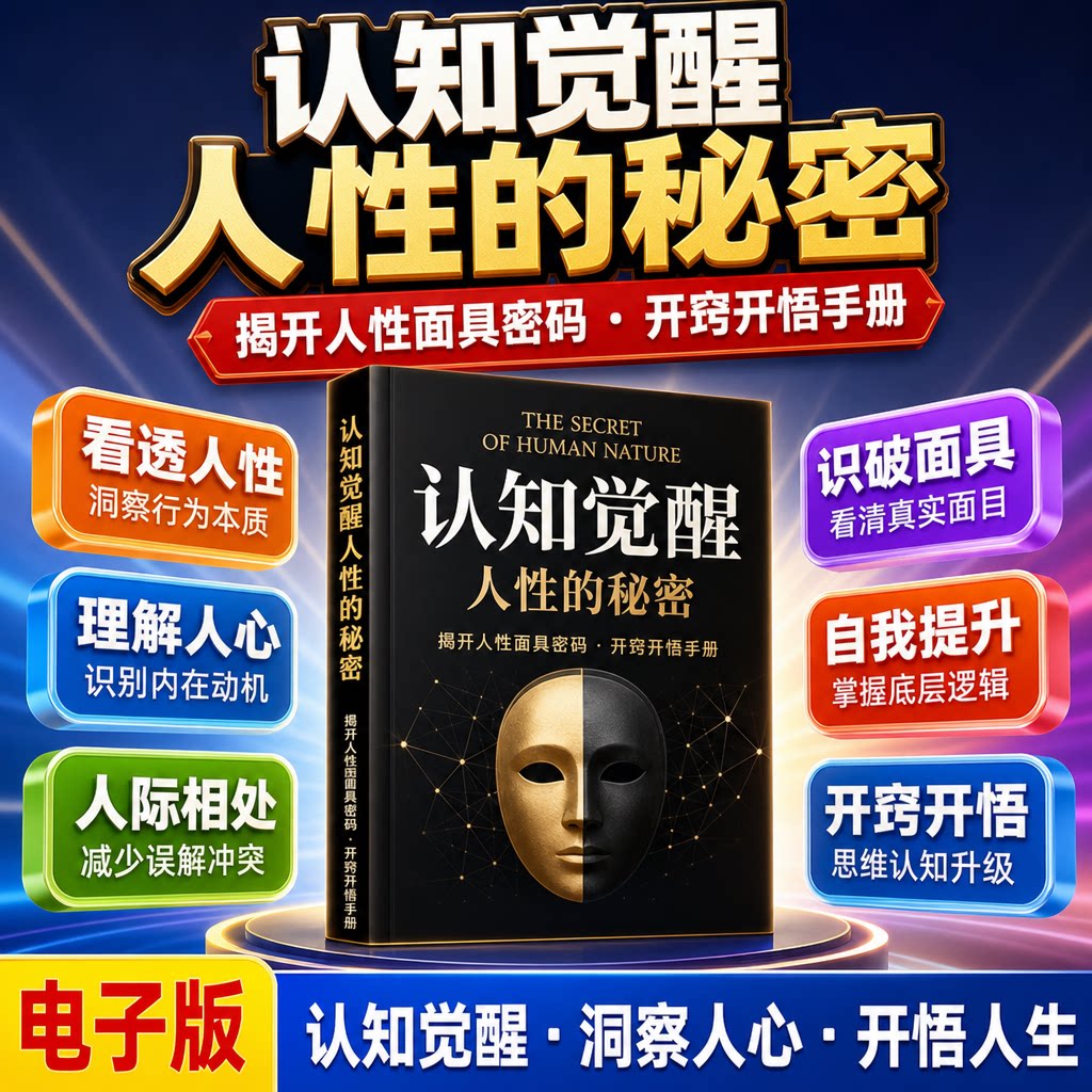 认知觉醒人性的秘密人性面具密码强势文化开窍开悟手册电子版