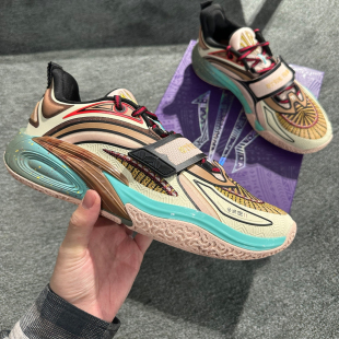 安踏欧文1代球场艺术家氮科技低帮主客场黑武士篮球鞋112431102S