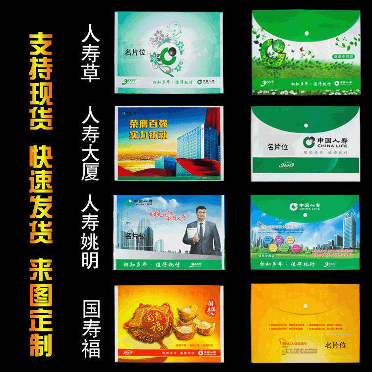 厂家现货中国人寿保单袋PP塑料资料袋文件袋档案袋定制代发