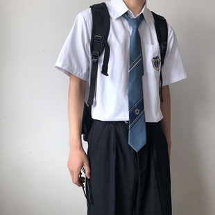 今治图南馆原创日系学院风多图刺绣jk/dk基础衬衫短袖断码清仓