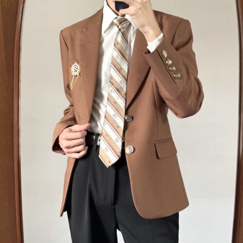 今治图南馆原创日系学院风夏阳树高等DK制服西装外套宽松西服套装