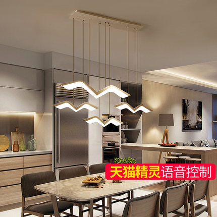 北欧轻奢餐厅海鸥吊灯2025新款个性简约现代前台吧台楼梯艺术灯具