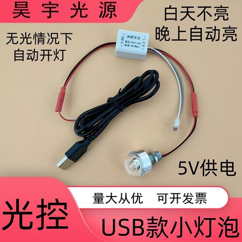 纯光控5VUSBLED灯泡灯笼灯小夜灯