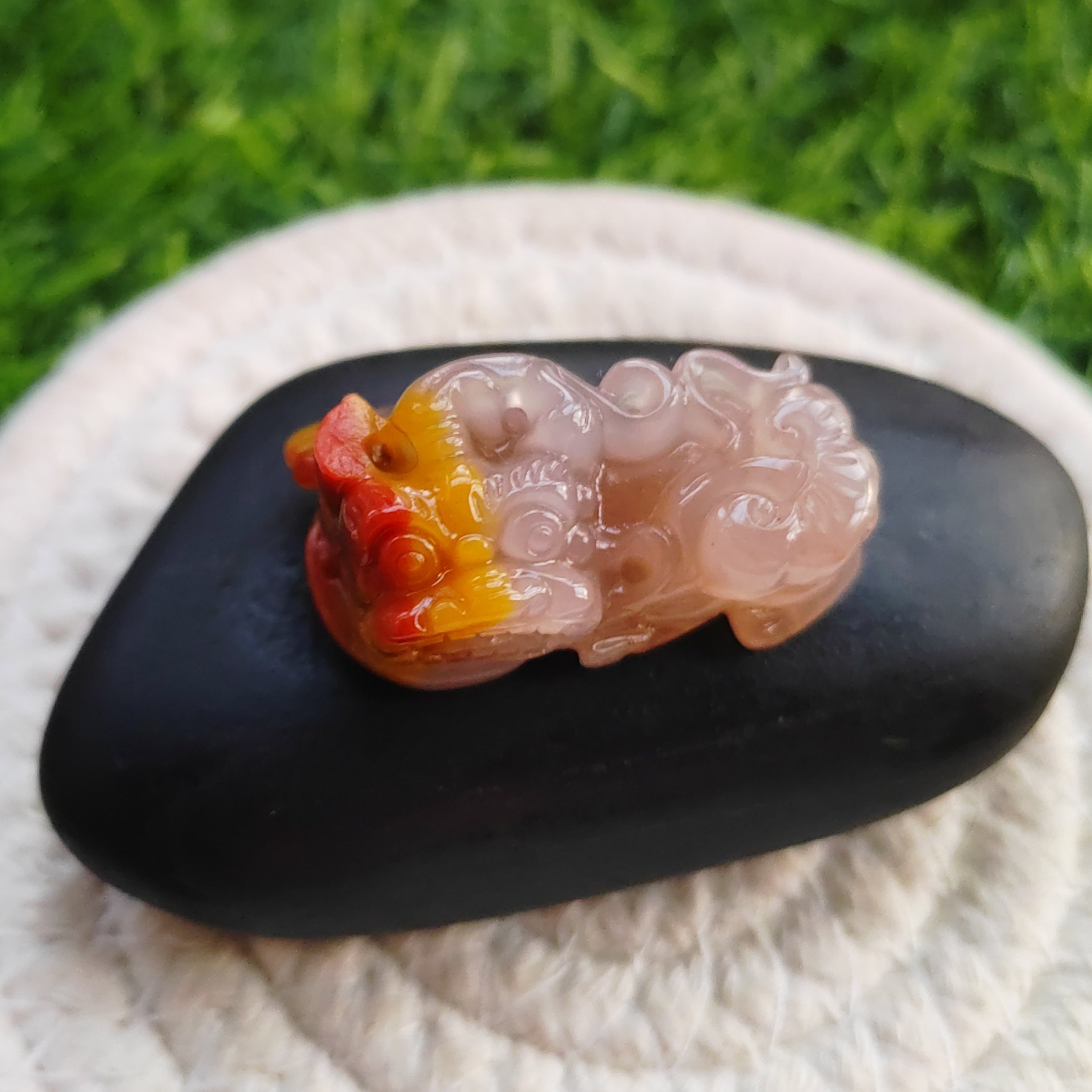 护主招财貔貅福禄寿三色阴阳眼貔貅纯天然玉石正品黄龙玉34*23*14