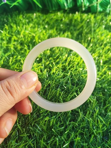 精品小圈口放漏天然正品云南黄龙玉白冰手镯52圈口10*8女儿成人礼