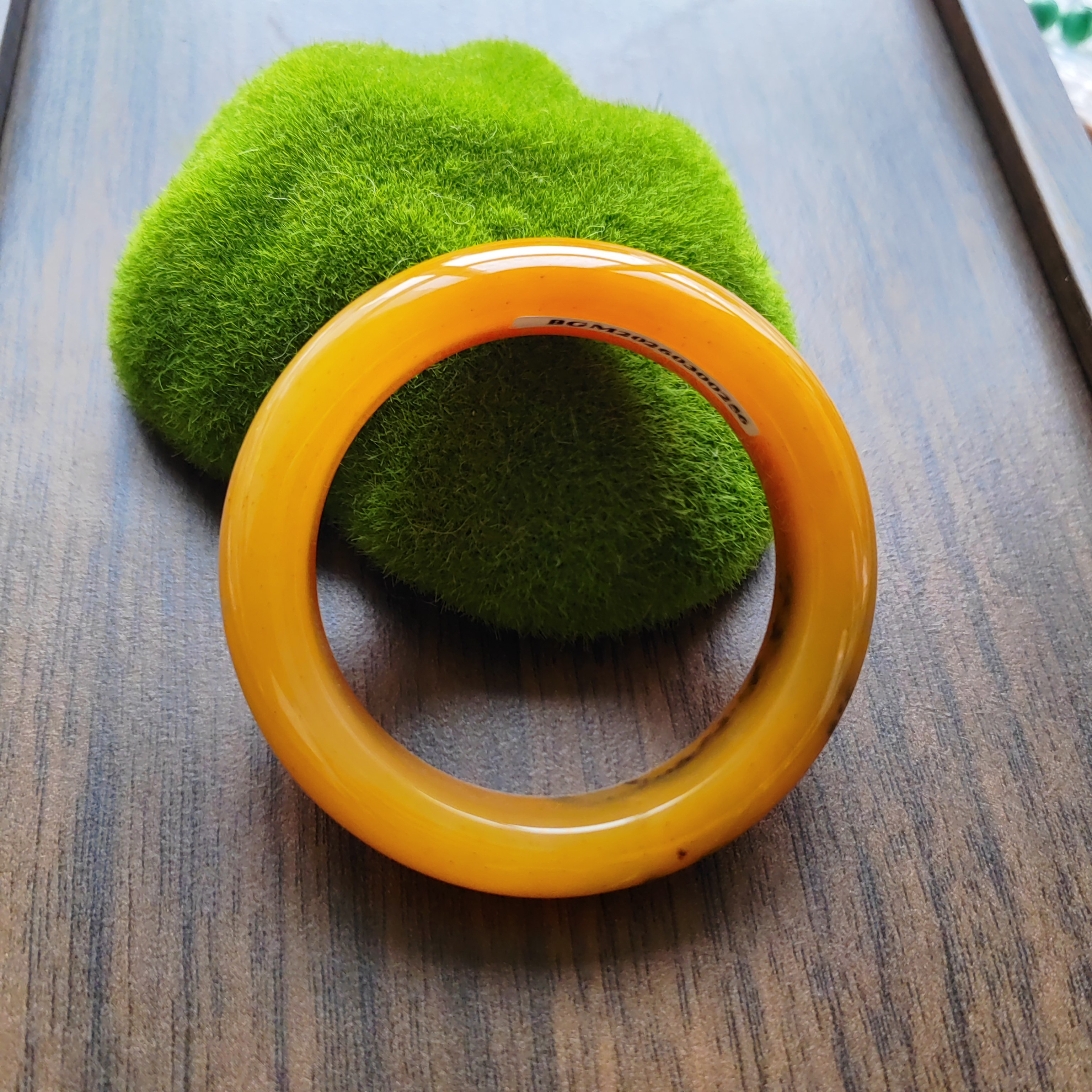 有证书51圈精品玉镯天然原矿玉石手镯正品黄龙玉草花手镯